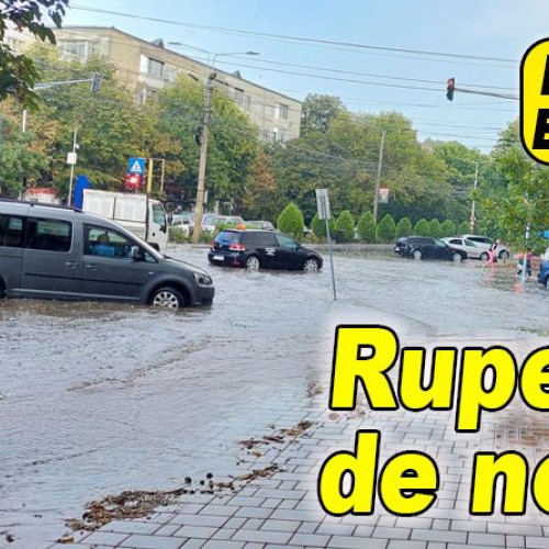Averse torențiale în Buzău. Canalizarea a fost depășită de ploaia intensă