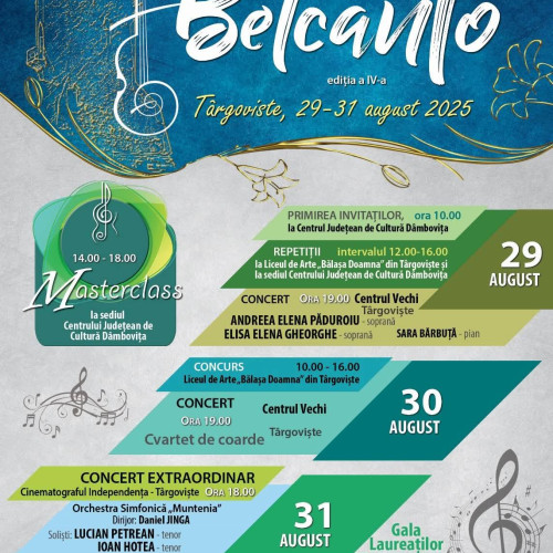 cea de-a IV-a ediție a Festivalului-Concurs national de muzică clasică „Belcanto” la Târgoviște