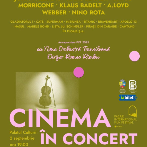 concert de muzică de film la palatul culturii pe 2 septembrie