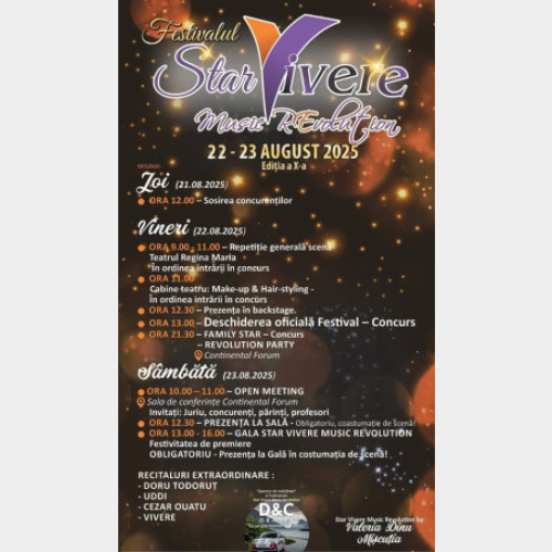 Festivalul "Star Vivere Music Revolution" ajunge la cea de-a X-a ediție