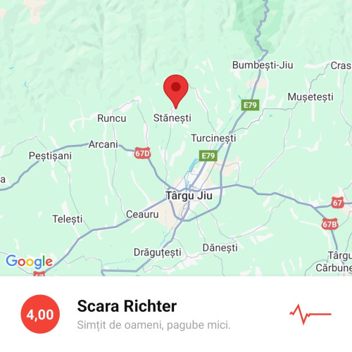 Cutremur de magnitudine 4,4 în Gorj