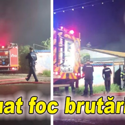 Pompierii din Buzău intervin pentru stingerea unui incendiu la o brutărie din comuna Ziduri