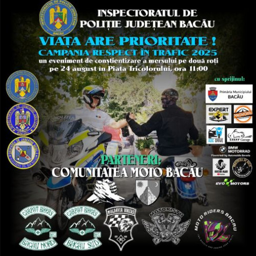 eveniment de conștientizare a respectului în trafic la bacau
