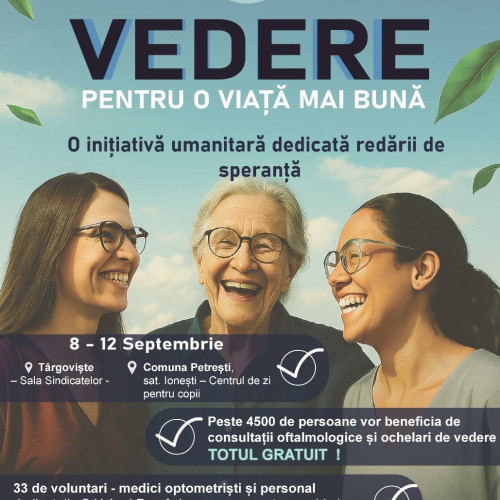 proiect umanitar major la Târgoviște și Pucioasa: consultatii oftalmologice gratuite pentru mii de oameni