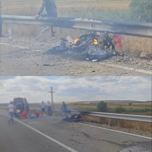 doi motocicliști grav răniți într-un accident în județul Constanța