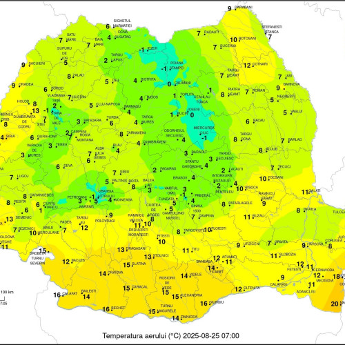 temperaturi foarte scăzute în mai multe zone din țară