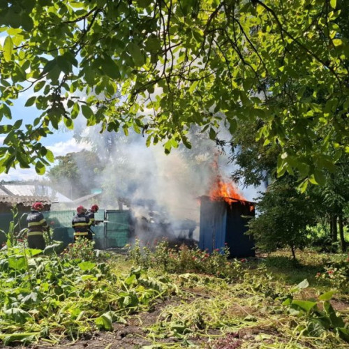 Incendiu în gospodărie în localitatea Smardan, județul Botoșani