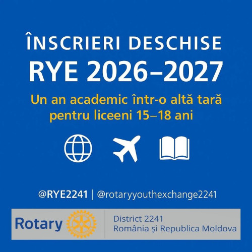 roductia internatională pentru tineri: Rotary Club Târgoviște anunță înscrierile pentru programul de schimburi pentru 2026-2027
