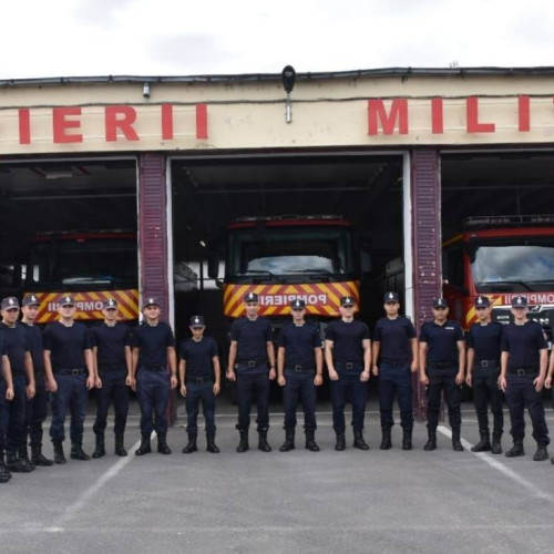 Elevi ai școlii de subofițeri de pompieri și protecție civilă «Pavel Zaganescu» încep un stagiu de practică la ISU Dâmbovița