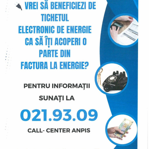 Primăria Nucet anunță lansarea programului de tichete electronice pentru energie