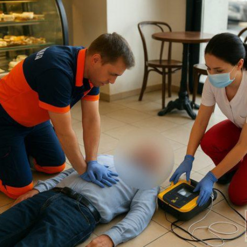 Un bărbat salvat dintr-un stop cardiac într-o cofetărie din Botoșani