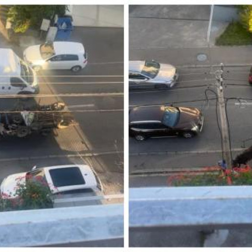 Caruța neconformă blochează traficul în oraș