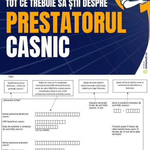 noi reglementări pentru plata activitatilor casnice în gospodării