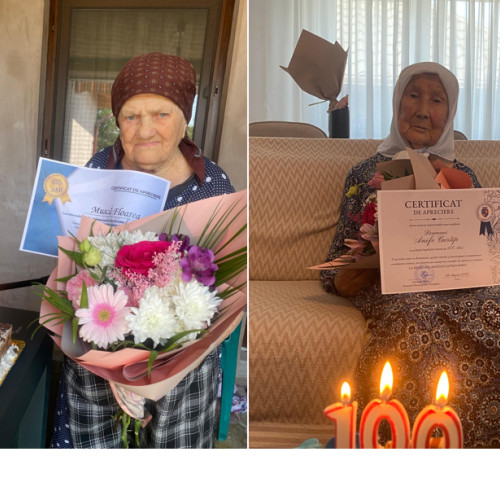 două doamne aniversate de 100 de ani în medgidia