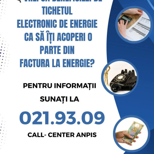 Primăria Ulmi anunță lansarea programului național de ajutor pentru energie pentru persoanele cu venituri mici