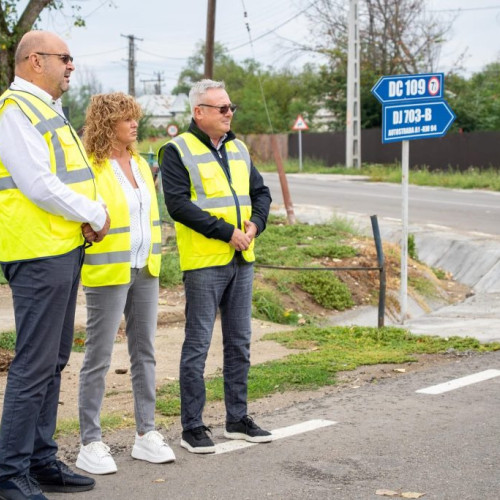 Modernizare pe DJ 703B, în comuna Cateasca, finalizată cu fonduri județene
