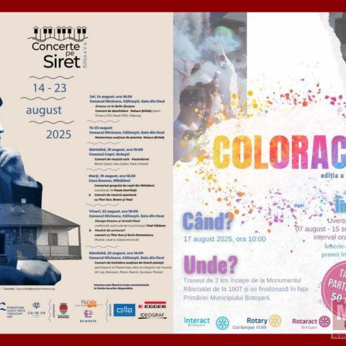 Botoșaniul se pregătesc pentru un weekend plin de evenimente culturale și artistice