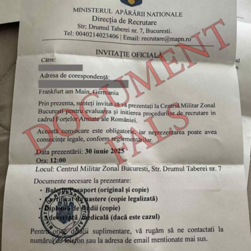 Ministrul Apărării dezice zvonurile despre recrutări forțate pentru război