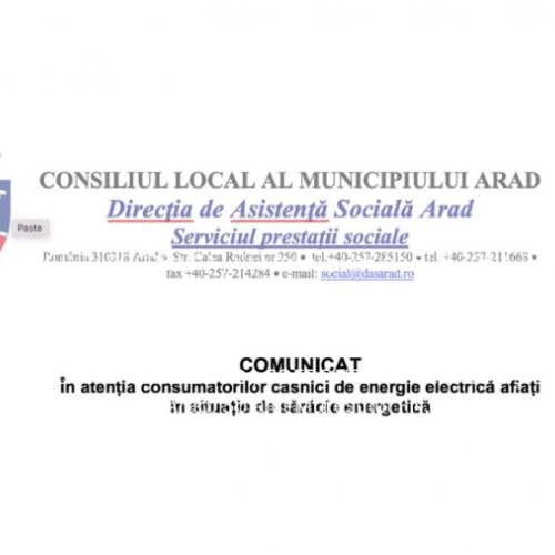 În perioada 1 iulie 2025 - 31 martie 2026, persoanele vulnerabile din România pot beneficia de o nouă formă de sprijin pentru plata energiei electrice, conform Ordonanței de Urgență nr. 35/2025. Acest ajutor, sub formă de tichete electronice, are o valoare de 50 de lei pe lună și poate fi utilizat exclusiv pentru achitarea facturilor de energie până la sfârșitul lunii martie 2026.