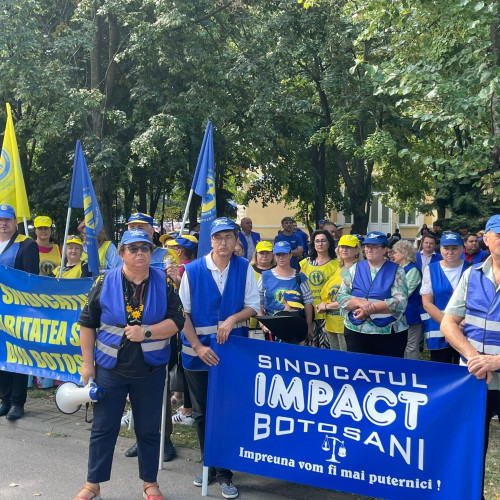 Protest masiv al sindicaliștilor la Botoșani, nemulțumiți de măsurile guvernului
