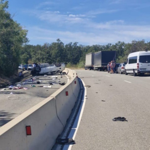accident pe drumul national 65 în zona pădurii Saru