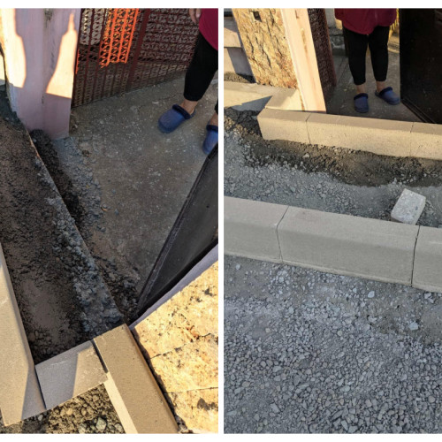 Locuitorii din Baciu se confruntă cu dificultăți din cauza bordurilor noi montate în sat