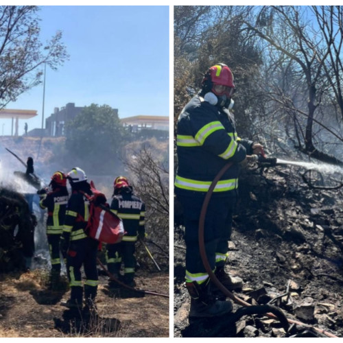 pompier clujean în misiune în Grecia pentru stingerea unui incendiu de vegetație