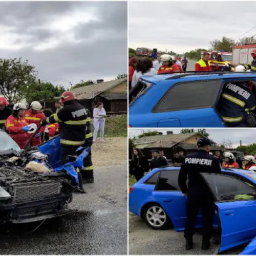 accident feroviar grav în Satu Mare: trenul a lovit un autoturism pe calea ferată