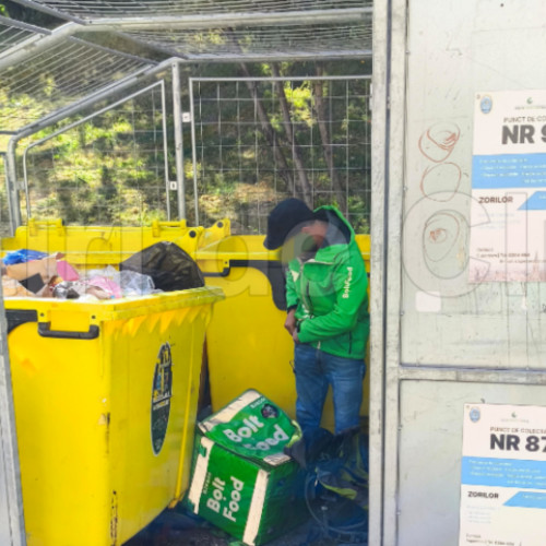 bărbat în stare de ebrietate abandonează geanta de livrare în Cluj-Napoca