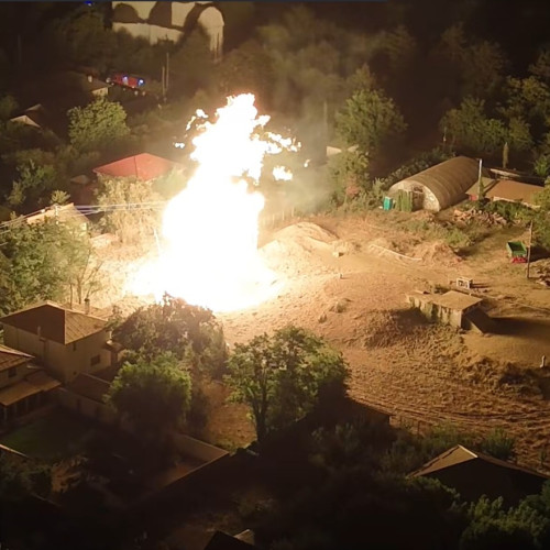 Incendiu la o punga de gaz în amara, ialomița, a fost lichidat de pompieri