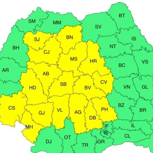 Cod galben de instabilitate atmosferică pentru Dâmbovița