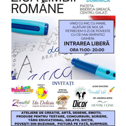 Ziua limbii române, sărbătorită în piața de lângă Biserica Greacă