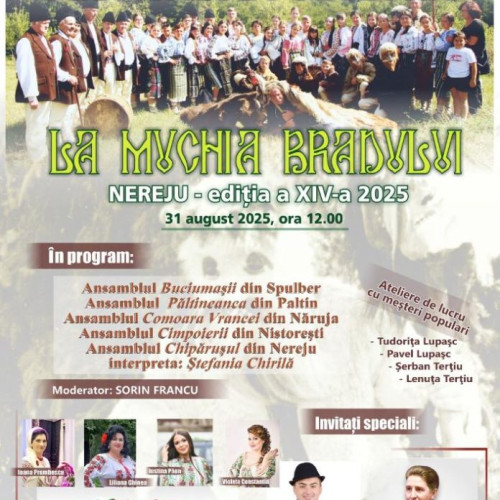 Festivalul folcloric La Muchia Bradului, în a XIV-a ediție, la Nereju