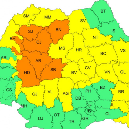 Prognoza meteo: coduri portocaliu și galben pentru furtuni în mare parte a țării