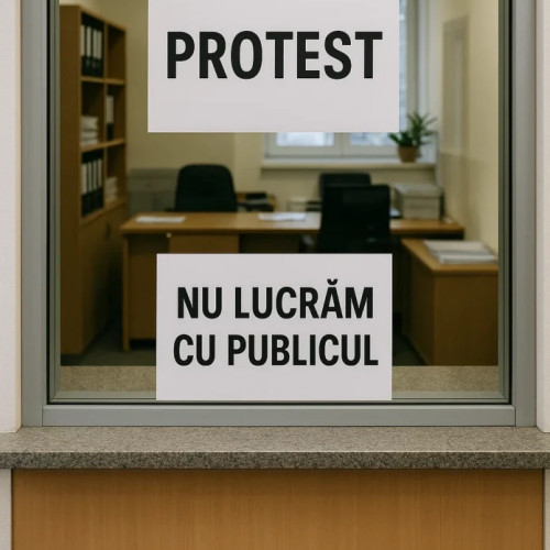 Membrii sindicatelor din administrația publică locală protestează față de măsurile de austeritate