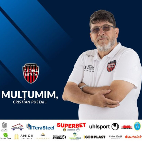 Gloria Bistrița încheie colaborarea cu antrenorul Cristian Pustai
