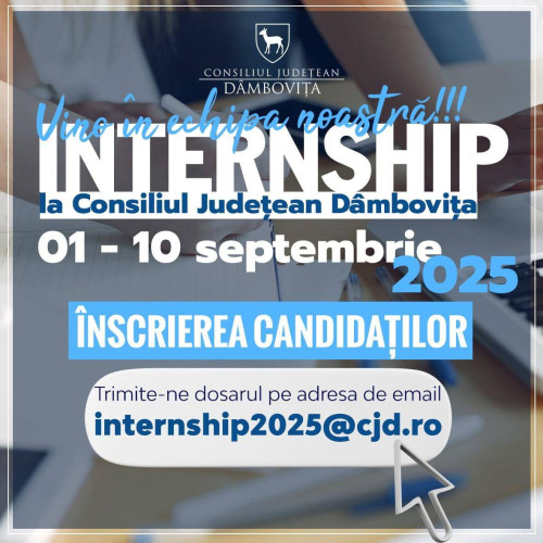 Consiliul județean Dâmbovița deschide înscrierile pentru programul de internship 2025