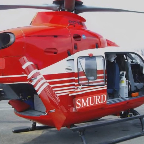 Nou-născut transferat de urgență cu elicopterul SMURD către Timișoara pentru îngrijiri specializate