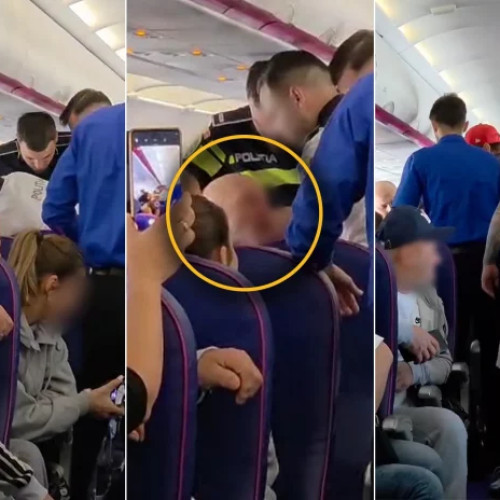 Incident la bordul unui avion Wizz Air: pasager român amendat după amenințări și violență