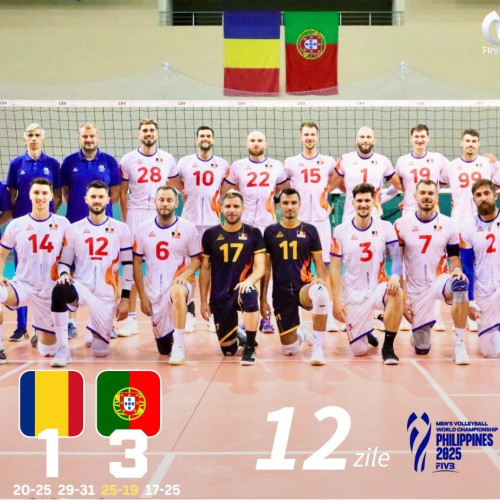 Volei masculin: România pierde în fața Portugaliei în ultimul amical înainte de Mondial