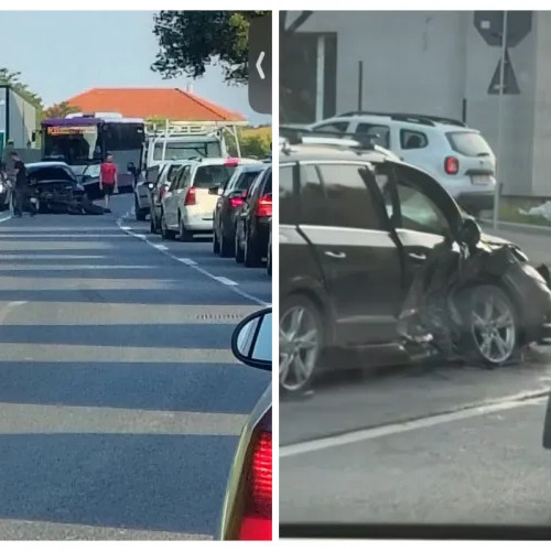 Un accident de circulație pe Valea Chintăului, județul Cluj