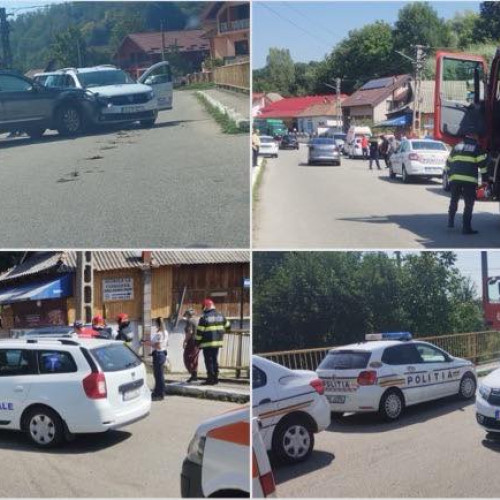 Accident rutier la Bărbătești, în fața primăriei din zona Bodești