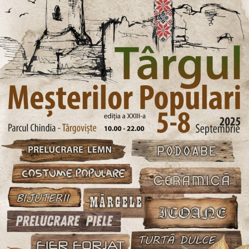 Târgul Meșterilor Populari revine la Parcul Chindia în cadrul Zilelor Cetății