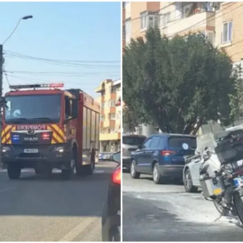 Incendiu la o motocicletă pe strada Republicii: intervenție a pompierilor din Turda