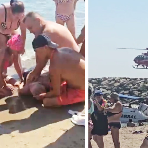 Bărbat de circa 70 de ani asistat după un incident la malul mării