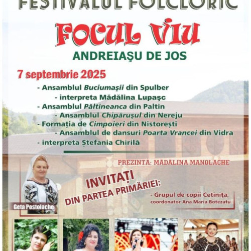 Festivalul folcloric Focul Viu, la Andreiașu de Jos