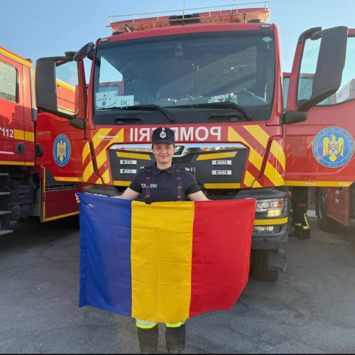 O tânără pompieră din Botoșani s-a întors din Grecia după misiune de protecție civilă
