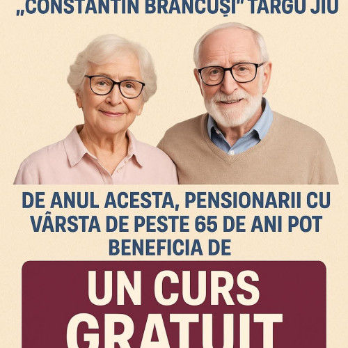 Școala Populară de Arte „Constantin Brâncuși” din Târgu Jiu deschide porțile creativității pentru seniori