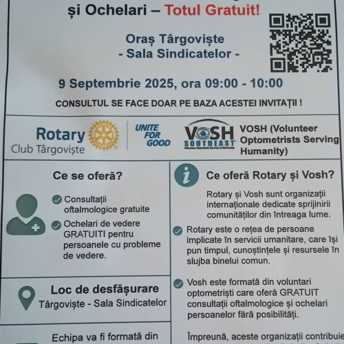 Veste bună pentru comunitatea din Butimanu: primarul Gabriel Dragnea anunță acțiune pentru sănătatea ochilor la Târgoviște