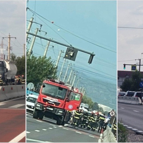 Incidență pe DN 64 în Raureni – cisternă cu ciment implicată, trafic afectat – “4 benzi”